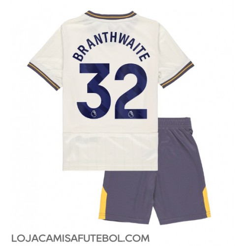 Camisa de Futebol Everton Jarrad Branthwaite #32 Equipamento Alternativo Infantil 2024-25 Manga Curta (+ Calças curtas)